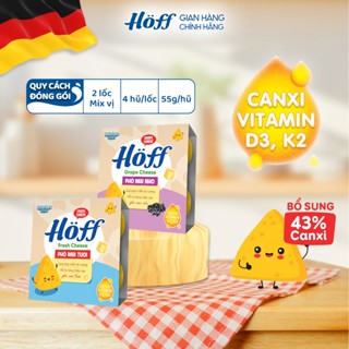 Combo 2 Lốc Phô mai tươi mix vị HOFF bổ sung Canxi, Vitamin cho trẻ em (8 hộp x 55g)