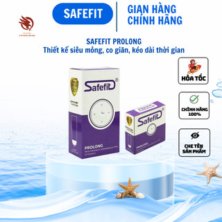 Bao cao su safefit Prolong, kéo dài thời gian, chống tuột, tạo cảm giác chân thật - Hộp 3 - 12 cái