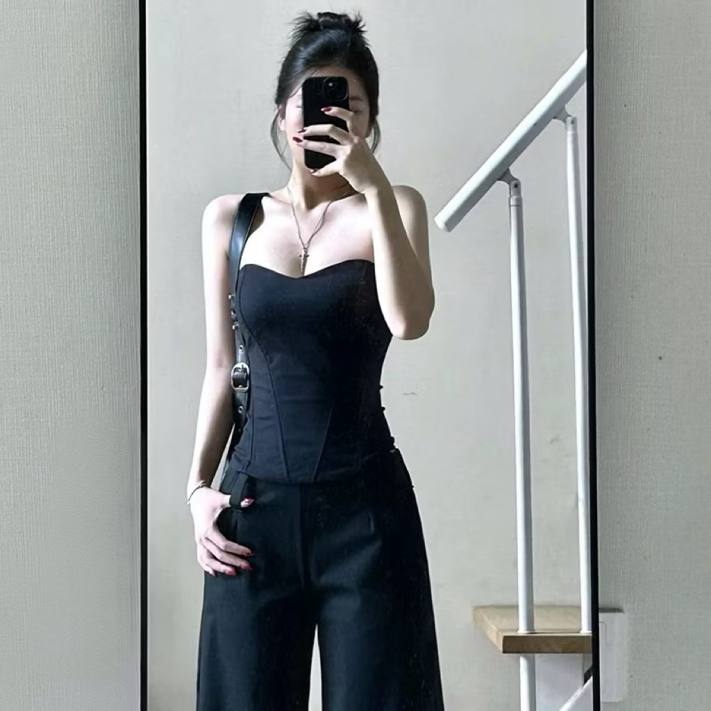 Áo body cúp ngực khoá Lưng có chốt chống tụt Noire Top ( có bigsize) | BigBuy360 - bigbuy360.vn