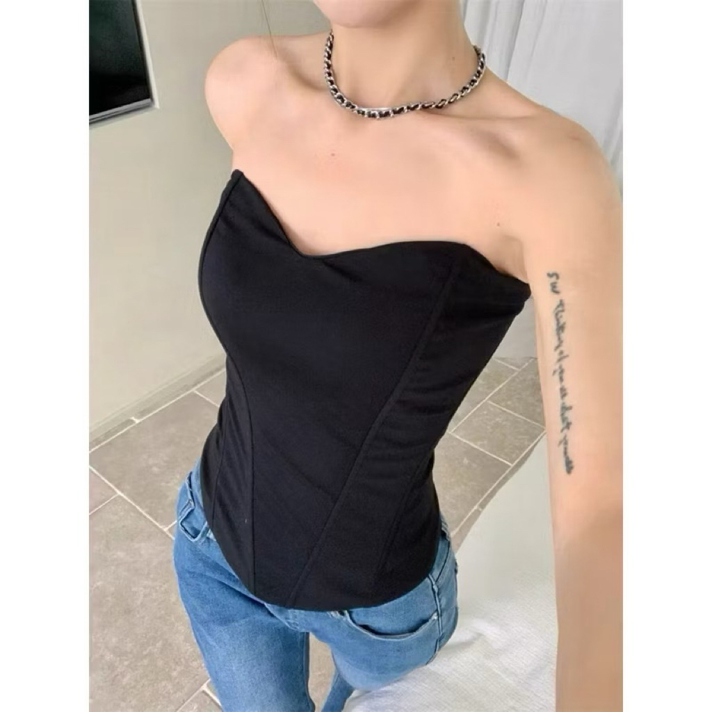 Áo body cúp ngực khoá Lưng có chốt chống tụt Noire Top ( có bigsize) | BigBuy360 - bigbuy360.vn