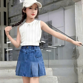  Chân Váy Jean Bé Gái Nexxi Xếp Ly Xòe Có Quần Chip – Lưng Thun Co Giãn Mềm Mại Năng Động Mà Vẫn Xinh Yêu! 