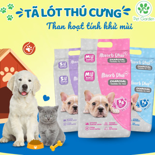 Tã lót chó mèo Absolute Pet than hoạt tính Mỹ kiểm soát mùi 96h siêu thấm khử mùi đa dạng size