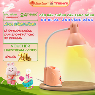 Đèn bàn, đèn học LED, đèn chống cận Rạng Đông RD-RL24.V2 - 5W, Ánh sáng VÀNG Chống cận thị cho bé