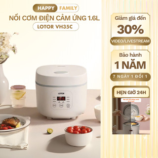 Nồi cơm điện đa năng Lotor, Nồi cơm điện mini 350W cơm mềm dẻo thơm ngon với chế độ nấu thông minh hẹn giờ trước 24h