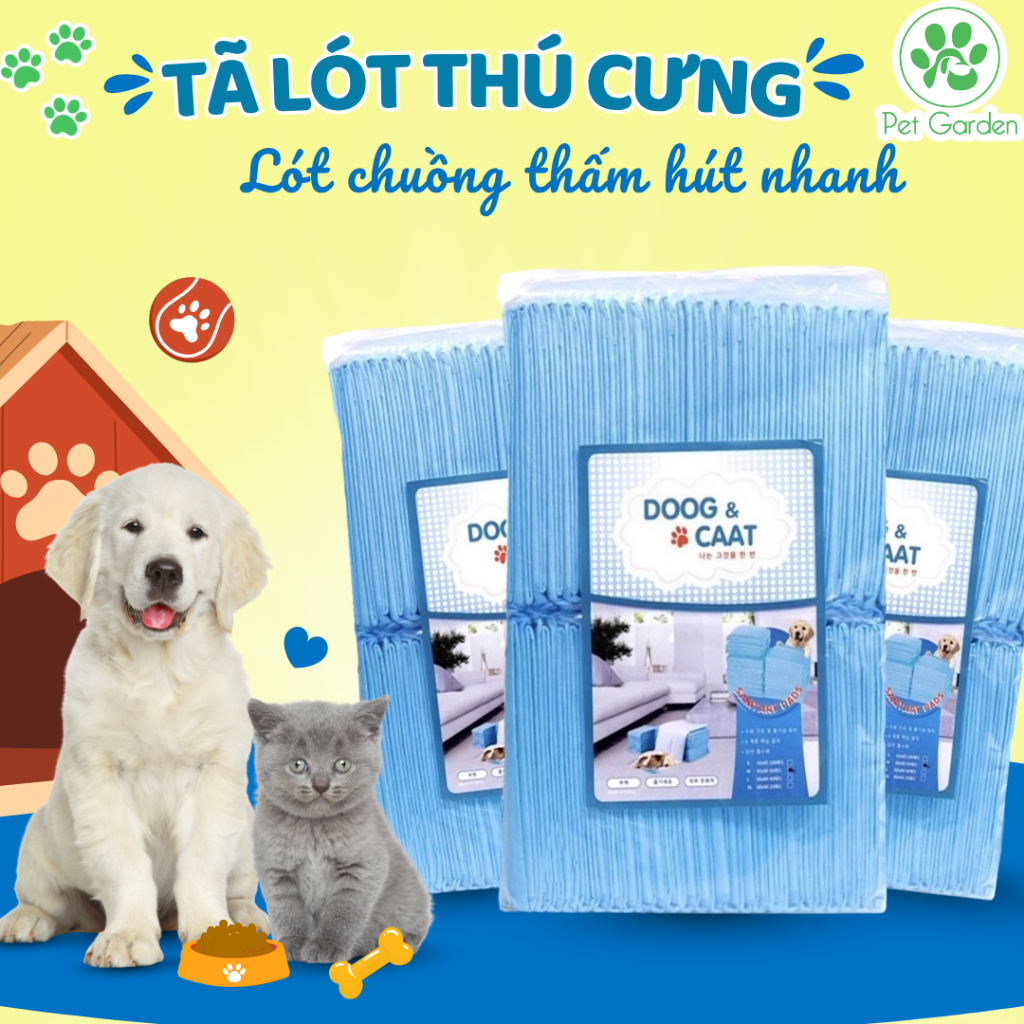 Tã lót chuồng vệ sinh chó mèo Pet Garden full size siêu thấm khử mùi kháng khuẩn mềm khô thoáng