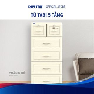 Tủ Tabi 5 tầng DUY TÂN nhựa PP/ABS, bao gồm 4 hộc lớn và 2 hộc nhỏ, tủ quần áo đa năng, tiện lợi