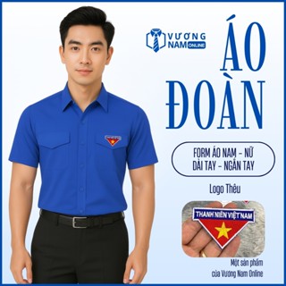 Áo sơ mi đoàn thanh niên Việt Nam chất lụa - kate form chuẩn đẹp VNO141