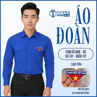  Áo đoàn thanh niên tay dài hàng loại 1 hàng tiêu chuẩn cho cả nam và nữ chất vải kate và lụa VNO141 