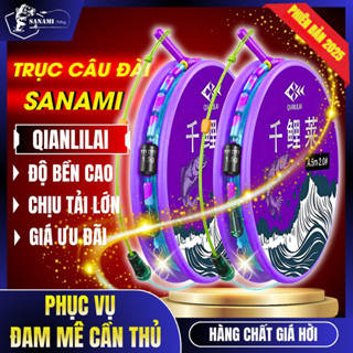 Dây Trục Câu Đài Qianlilai Buộc Sẵn Tàng Hình Cao Cấp Trục Săn Hàng Màu Tím DT08 - SANAMI FISHING