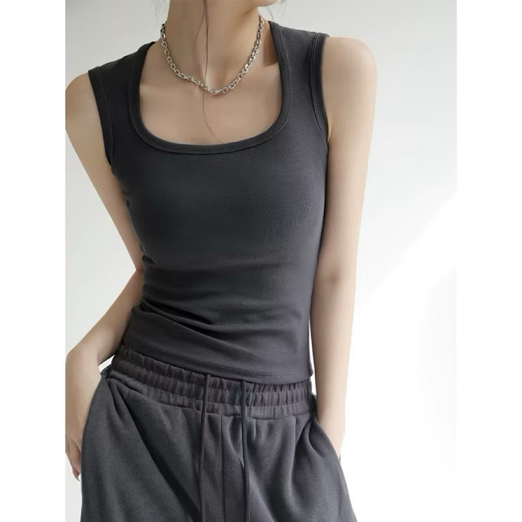 Áo Ba Lỗ Dây To Có Mút Ngực, Áo 2 dây bản to cổ vuông  (Có bigsize) bl30 | BigBuy360 - bigbuy360.vn