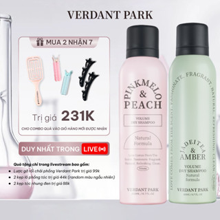 Combo 2 chai xịt khô phồng tóc VERDANT PARK 200ml dầu gội khô kiềm dầu Pinkmelo Peach Jadeitea Amber Verdantpark COMBO36