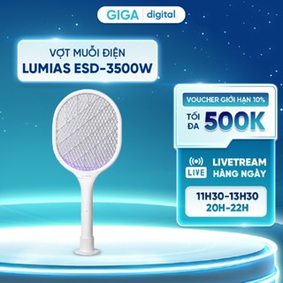  Vợt muỗi điện Lumias ESD-3500W - Công nghệ ánh sáng LED diệt muỗi hiệu quả Bảo Vệ 3 Lớp Lưới An Toàn 