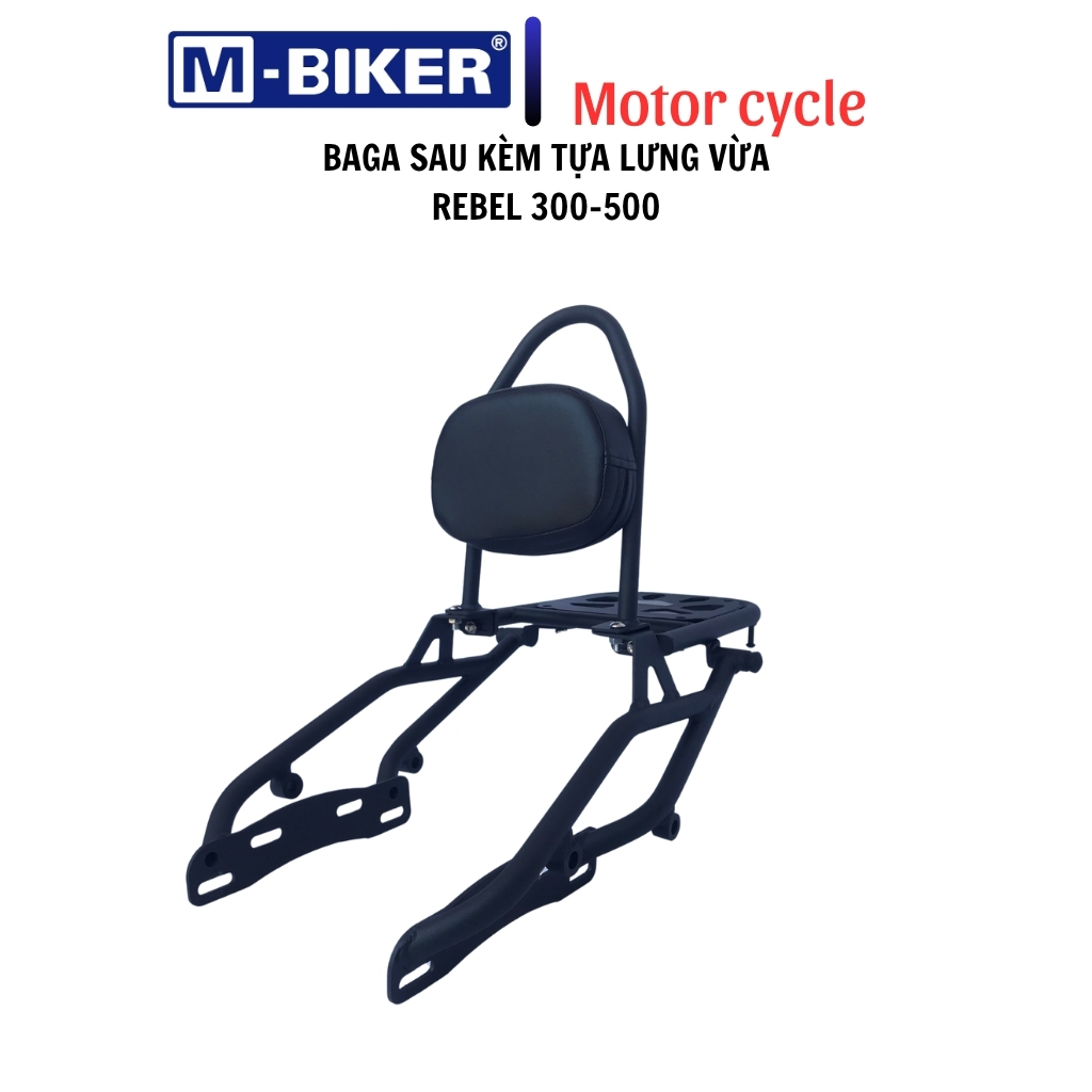 Baga rebel 300, baga tựa lưng rebel 500, baga rebel, baga honda rebel 300-500, sơn tĩnh điện.