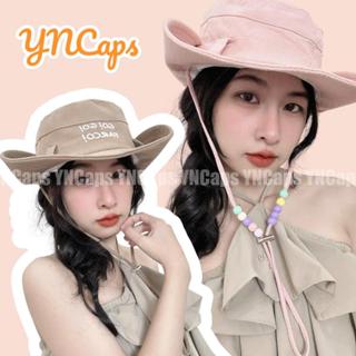 Mũ Bucket Nam Nữ Go Go YNCaps Mũ Tai Bèo Camping Rộng Vành Bấm Kiểu Mũ Cao Bồi Có Dây Quai Vải Kaki Cotton