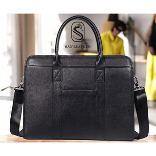 Cặp da Thật Công Sở San Leather S8100,Túi da Doanh Nhân Cao Cấp.