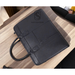 Cặp da Thật Công Sở San Leather S8100,Túi da Doanh Nhân Cao Cấp.