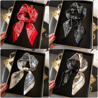 Khăn lụa vuông mềm 70x70 Có thể dùng làm khăn quàng cổ, băng đô, tết ​​tóc Đa chức năng 1001