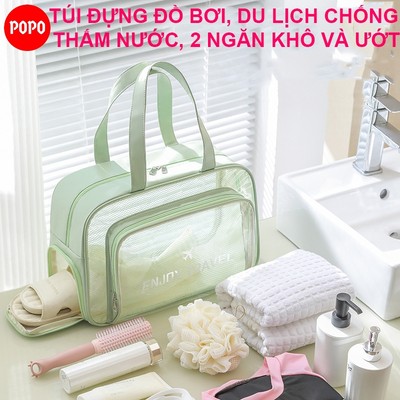 Túi đựng đồ bơi, du lịch, thể thao, mỹ phẩm 2 ngăn khô và ướt BL5 chống thấm nước, dung tích lớn