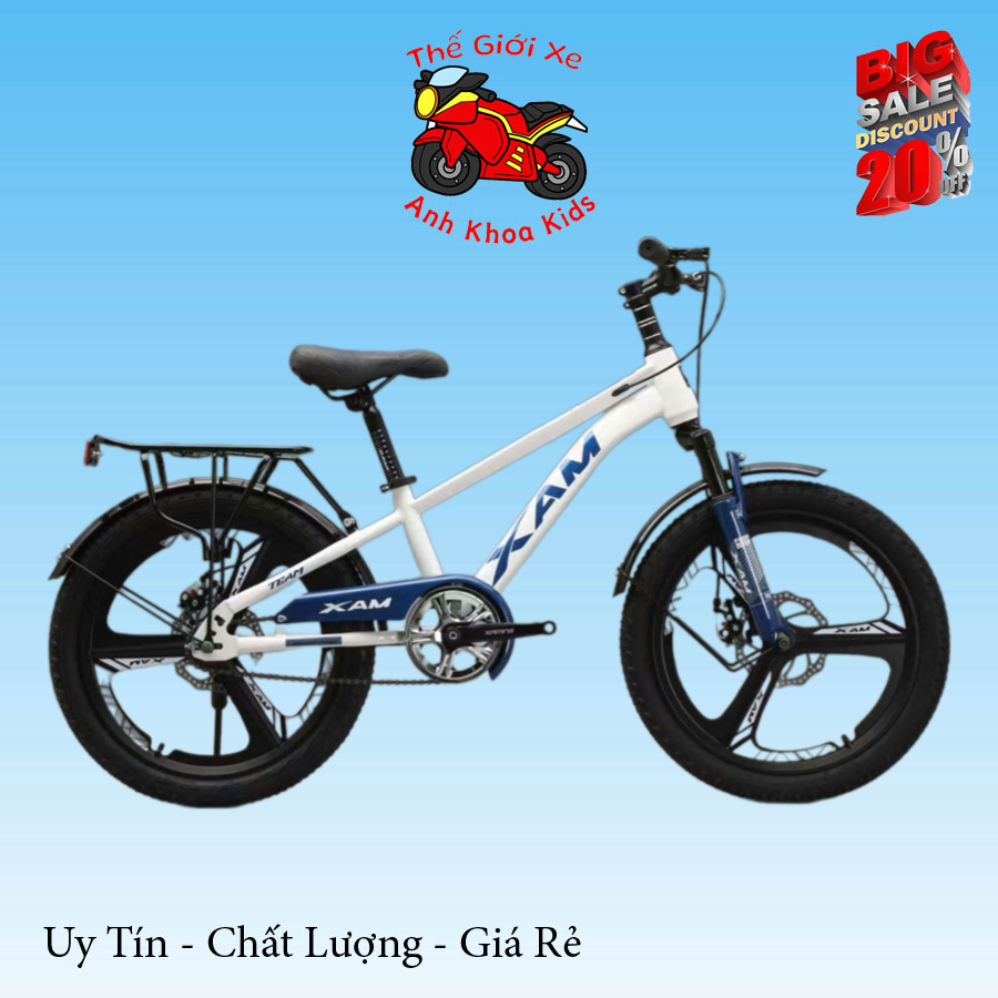 Xe đạp trẻ em thể thao địa hình Xaming vs MILEDI Sport Bánh Đúc cho bé (6-12 tuổi)  khung nhôm phanh đĩa - giảm sóc
