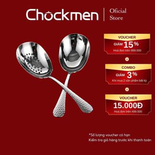 Muôi Canh Muôi Thủng CHOCKMEN Inox 18/10 Cao Cấp Vá Múc Muỗng Canh Muỗng Vớt Thực Phẩm Nhà Bếp