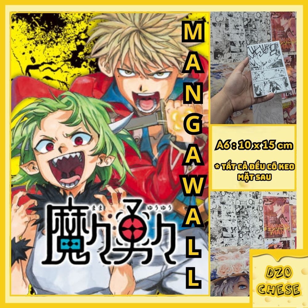 combo 100 giấy dán tường anime MamaYuyu manga wall , tranh dán tường , poster