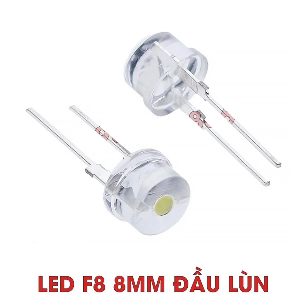Bóng đèn led phi 8 f8 lùn (combo 10 led)