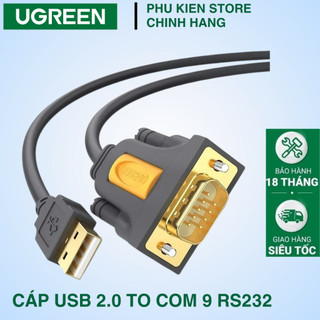 Cáp USB 2.0 to Com 9 RS232 Ugreen CR107 Cao Cấp - Bh 18 Tháng