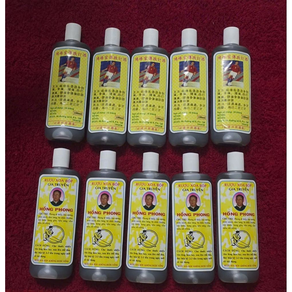 Dầu Xoa Bóp Gia Truyền HỒNg PHONG combo 5 chai_Thoa Ngoài Da Hỗ Trợ Giảm Đau xương khớp,vết côn trùng cắn...