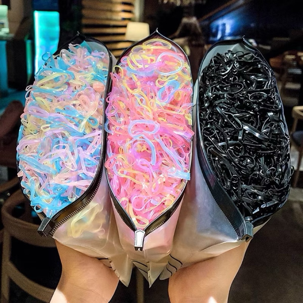 100g dây chun buộc tóc , dây chun buộc tóc , nịt buộc tóc nhiều màu sắc