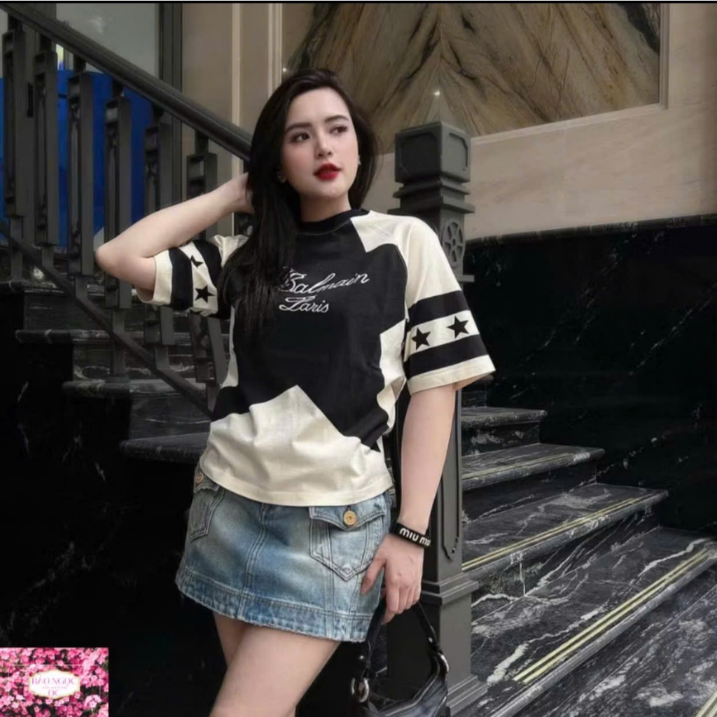 <BIGSIZE> Áo phông nữ Balman cotton mền mịn in phom rộng byHALY