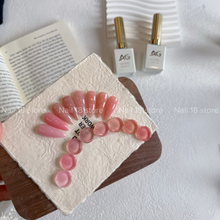 Set 8 màu thạch đục tone hồng ,sơn gel thạch đục , sơn thạch AG