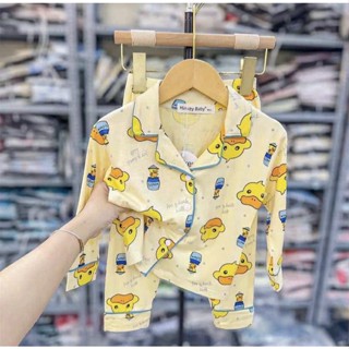   Free Ship-Full Size 6-30kg  Bộ Pijama Minkey Baby Chất Thun Lạnh In Họa Tiết Hoạt Hình Dể Thương Cho Bé Trai -Bé Gái 