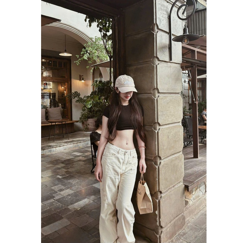 [ĐỢI 10 NGÀY]- Áo croptop ngắn/ Quần jean suông