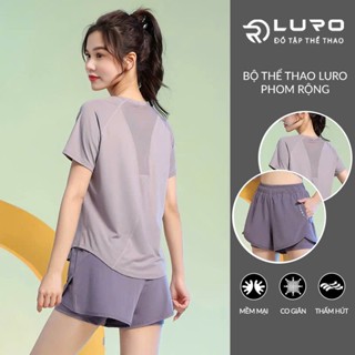 Bộ thể thao nữ phom rộng Luro, đồ tập gym yoga cao cấp, tập pickleball, thể thao, thể dục, chạy bộ