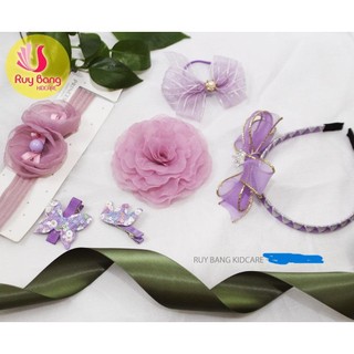 Bướm phủ kim sa ( set 2c ),Cánh Bướm phủ kim sa gắn kẹp tóc, áo dài trang trí váy áo