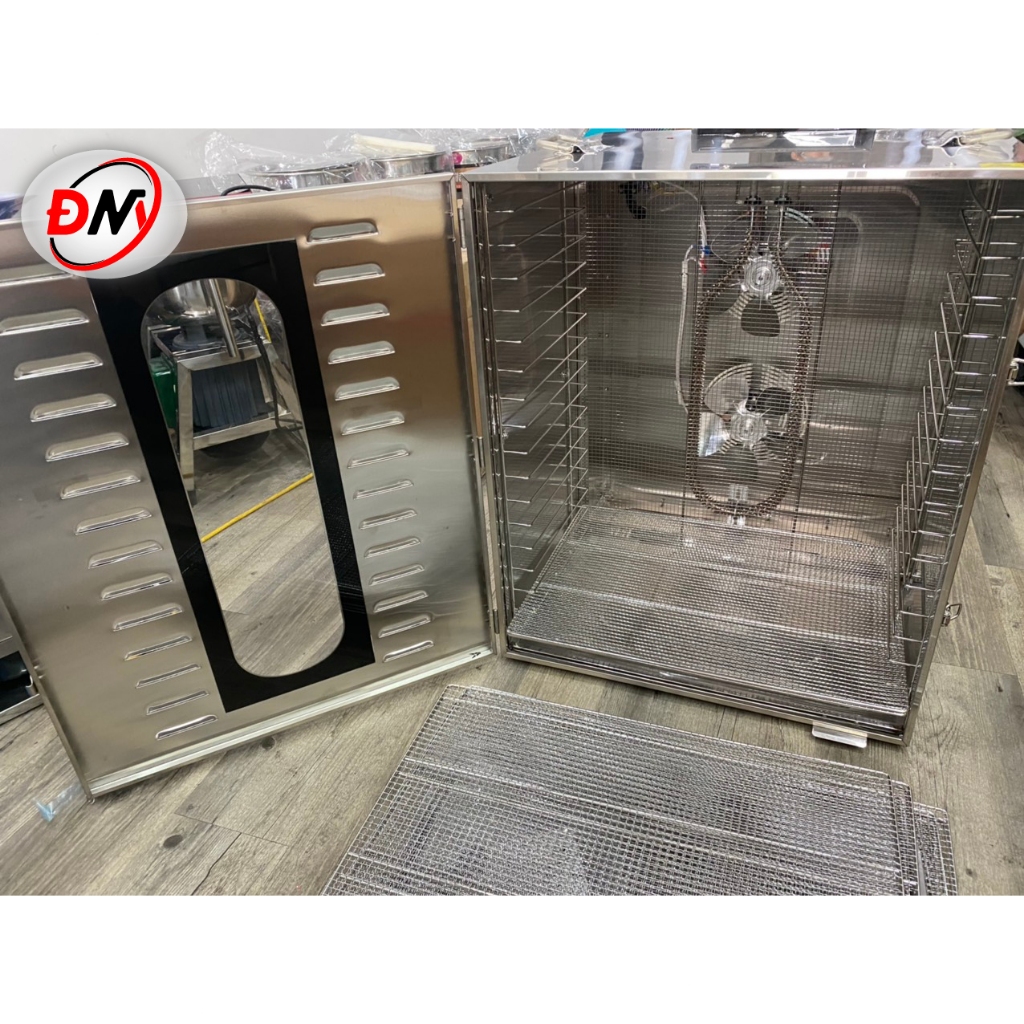 Tủ sấy 20 tầng Inox, Máy sấy thực phẩm sấy thuốc nam thuốc bắc loại 16 khay và 20 Khay