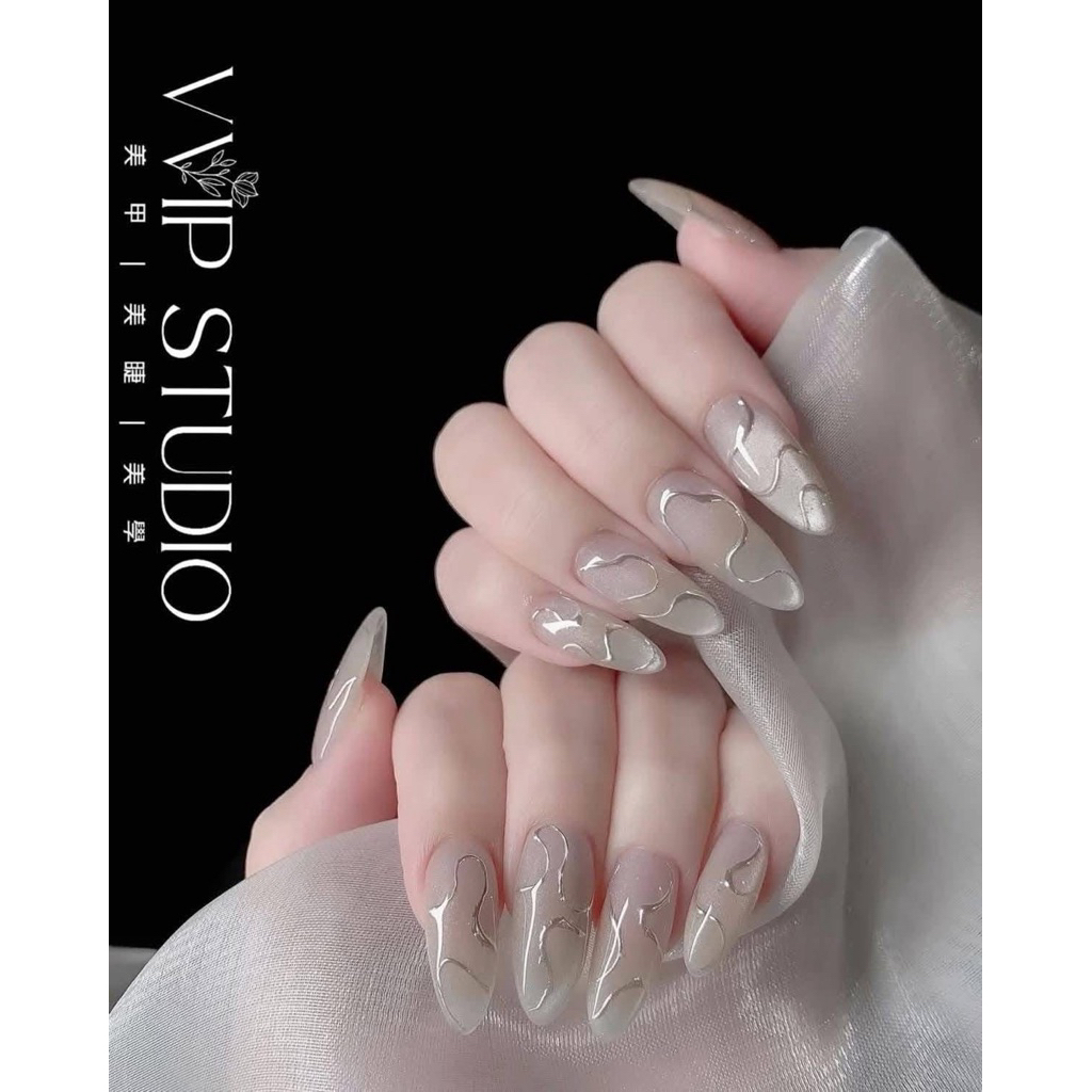 Nail box ,nail thiết kế ,móng tay giả , nail box giá rẻ màu thạch nâu