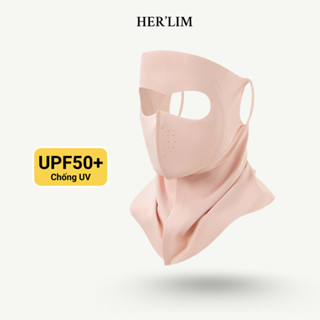 Combo 2 Khẩu Trang Che Nắng HERLIM - UPF50+ Che Kín Mặt Và Cổ, Chất Vải Lụa Băng Mềm Mịn, Thoáng Mát, Ôm Gọn