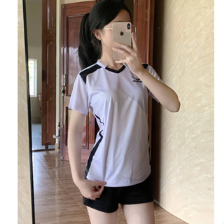 Bộ Quần Áo Bóng Chuyền Nam Nữ TRẮNG 3, Đồ Bóng Chuyền Áo Thể Thao Co Giãn, Thoáng Mát Có in Tên Số