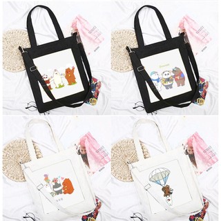 Túi tote ba anh em gấu bare bear TT3 hoạt hình dễ thương
