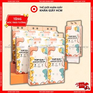 Khăn Giấy Top Gia Đa Sắc Giấy Ăn Giấy Rút Giấy Vệ Sinh Treo Tường 1280 Tờ 4 Lớp Dày Dai Chính Hãng