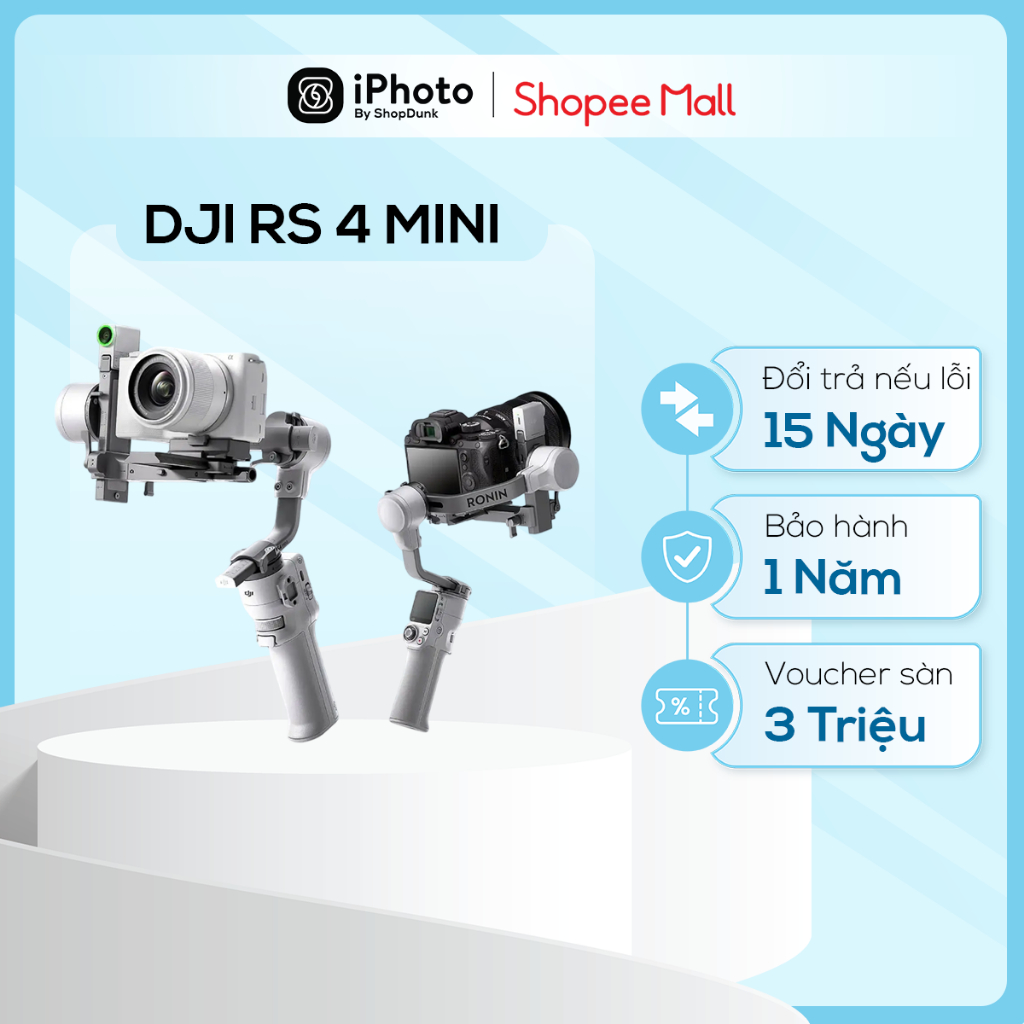 Gimbal Chống Rung Máy Ảnh DJI RS 4 Mini Chính Hãng – Bảo Hành 1 Năm, Gọn Nhẹ