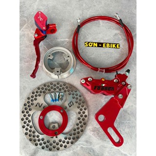  combo phanh đĩa sau 4 piston,combo chuyển cơ sang đĩa dành cho xe điện.hàng cnc chất lượng đẹp  sonebike  