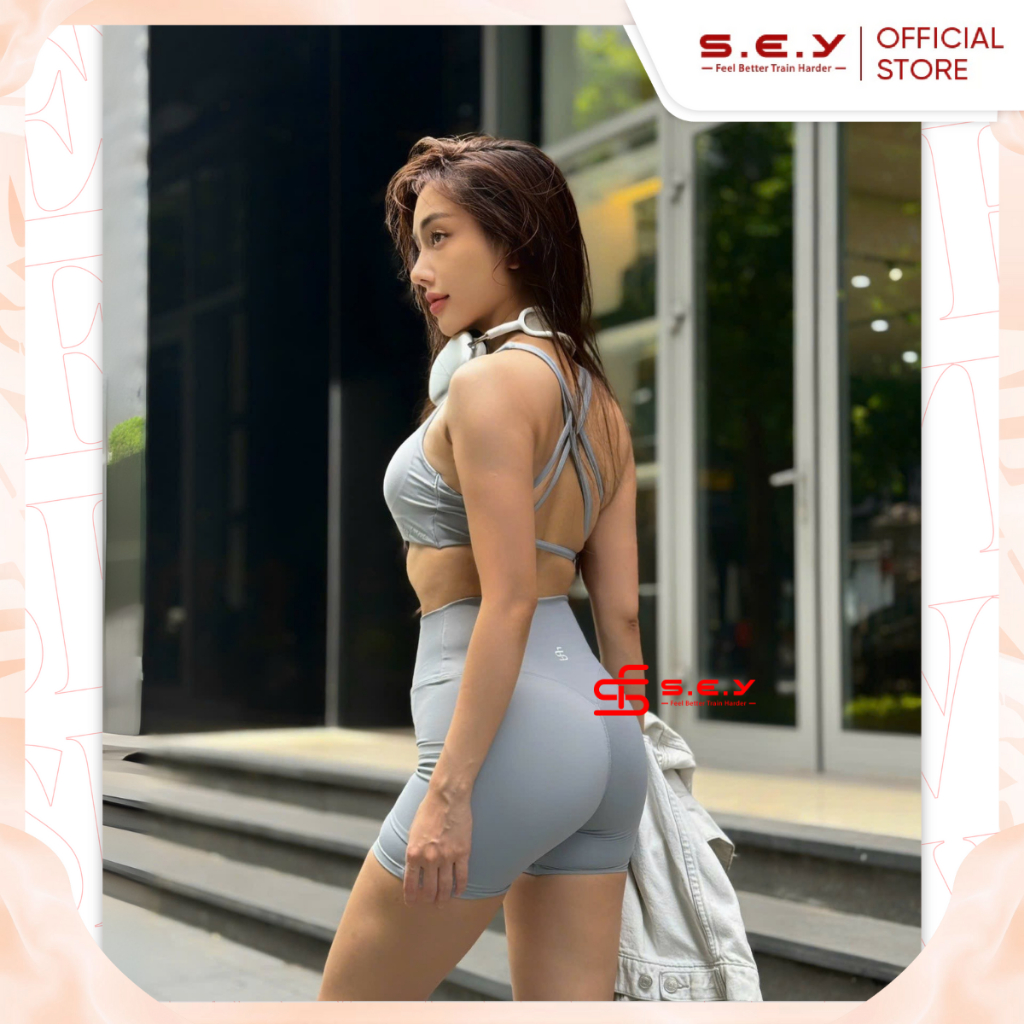 Quần tập gym nữ SEY Lotus Short Lycra - đồ tập gym nữ chất liệu vải cao cấp, thoải mái vận động | BigBuy360 - bigbuy360.vn
