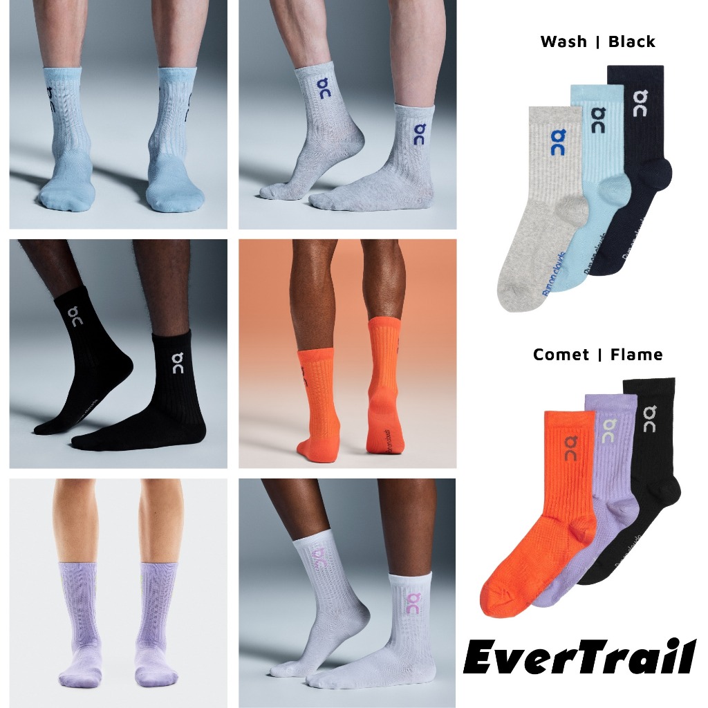 Tất / Vớ Thể Thao Chạy Bộ Unisex ON Running Socks Pack