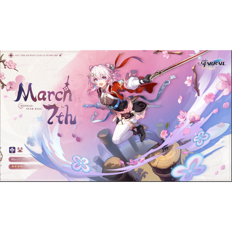 Mô hình đạo cụ cosplay March 7 The hunt trong HSR nhựa PU dài 107cm