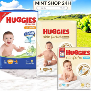 [HỎA TỐC]  tã quần/dán Bỉm huggies skin perfect M70/L60/XL52/Xx48+6 2mm, huggies skincare M106/L104/xl88/xxl80 mới