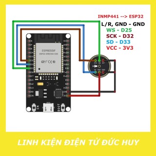 INMP441 MẠCH CẢM BIẾN ÂM THANH MICRO I2S