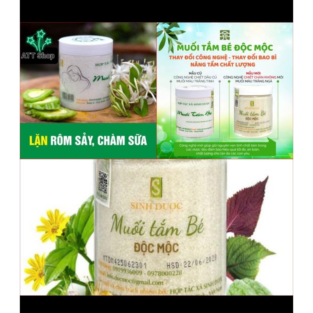 Muối tắm bé thảo dược