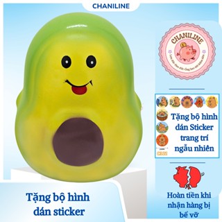 Heo Đất Lợn Đất Quả Bơ Cười Size To lỗ tròn đáng yêu cute Ống heo tiết kiệm tiền,trang trí,quà tặng